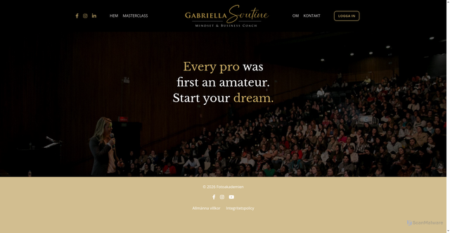 Security scan screenshot of https://gabriellasoutine.se