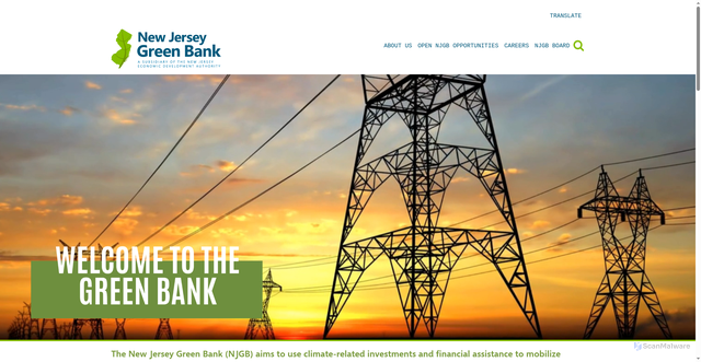 Security scan screenshot of https://greenbanknj.gov/
