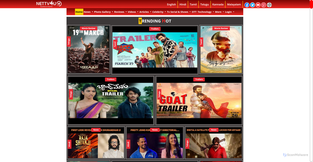 Security scan screenshot of https://nettv4u.com