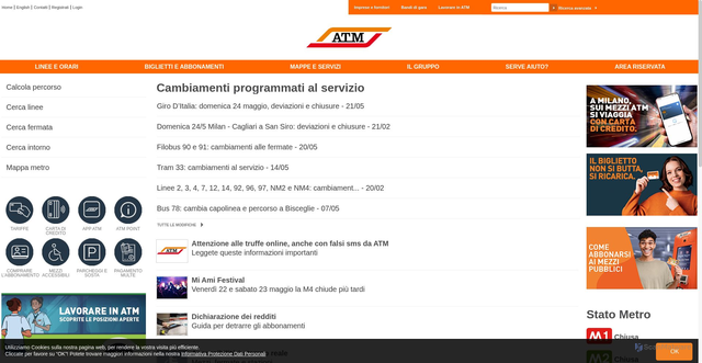 Security scan screenshot of https://www.atm.it
