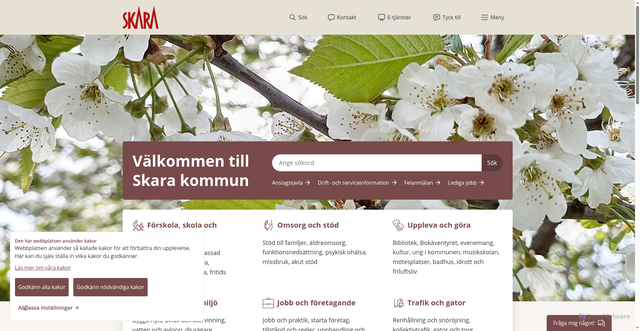Security scan screenshot of http://www.skara.se