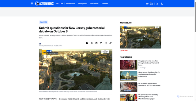 Security scan screenshot of https://6abc.com/post/submit-questions-nj-governors-debate-between-democrat-mikie-sherrill-republican-jack-ciattarelli-october-8/17904780/