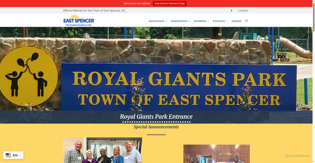 Security scan screenshot of https://eastspencer.gov/