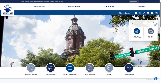 Security scan screenshot of https://newnanga.gov/