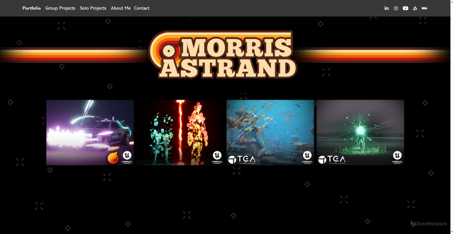 Security scan screenshot of https://morrisastrand.se