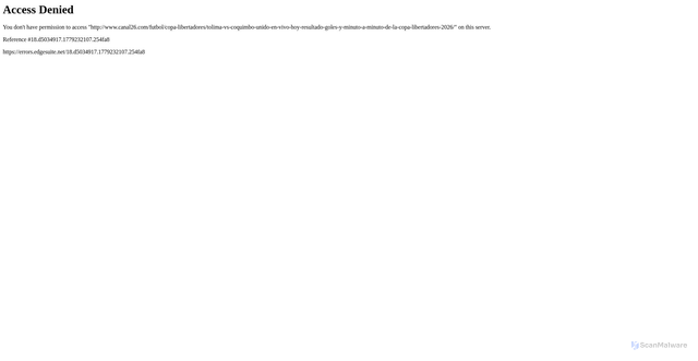 Security scan screenshot of https://www.canal26.com/futbol/copa-libertadores/tolima-vs-coquimbo-unido-en-vivo-hoy-resultado-goles-y-minuto-a-minuto-de-la-copa-libertadores-2026/