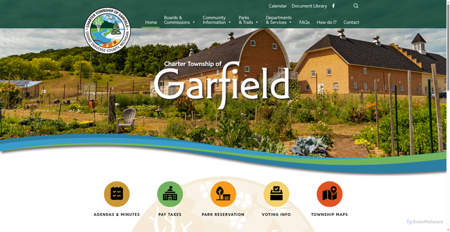 Security scan screenshot of https://www.garfieldmi.gov/