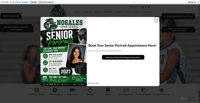 Security scan screenshot of https://www.nogaleshs.org