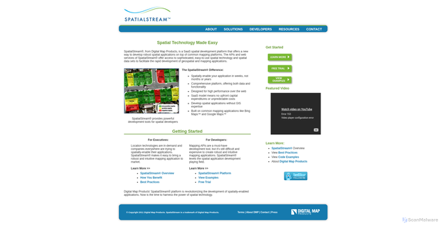 Security scan screenshot of https://t1.dc1.spatialstream.com