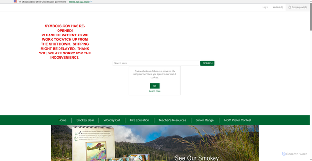 Security scan screenshot of https://symbols.gov/