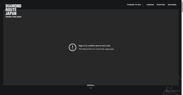 Security scan screenshot of https://diamondroutejapan.com