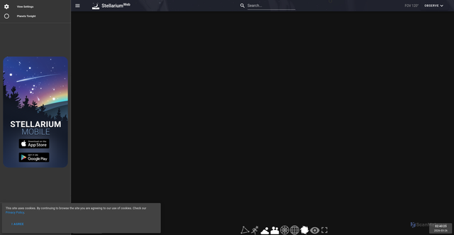 Security scan screenshot of https://stellarium-web.org