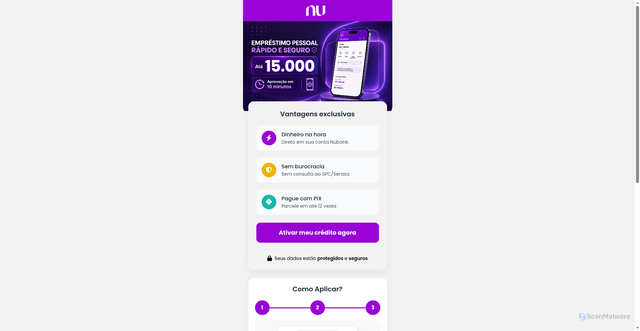 Security scan screenshot of https://seuvaloroficial.vercel.app/