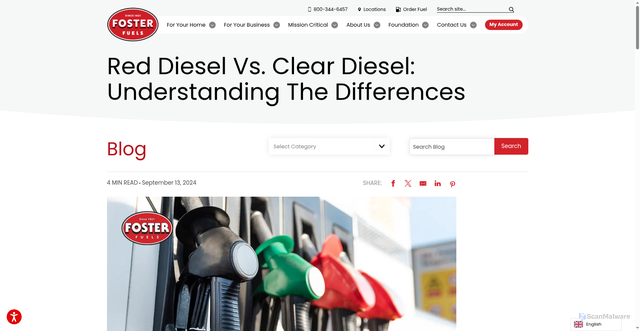 Security scan screenshot of https://fosterfuels.com/blog/red-vs-clear-diesel/