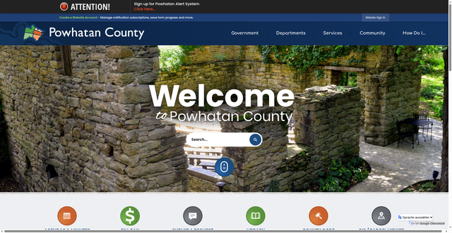Security scan screenshot of https://powhatanva.gov/