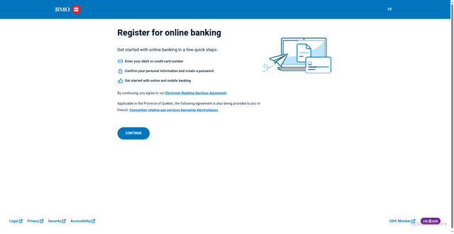 Security scan screenshot of https://www13.bmo.com/selfreg/