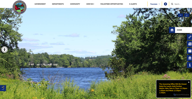Security scan screenshot of https://hooksett.gov/