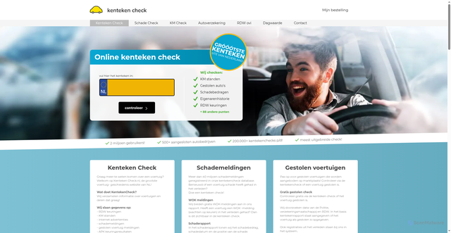 Security scan screenshot of https://www.kentekencheck.nl
