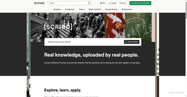Security scan screenshot of https://fr.scribd.com