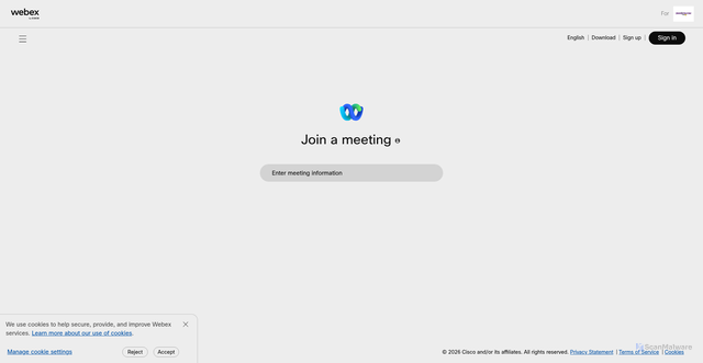 Security scan screenshot of https://serviceelectriccabletvandcommunications.webex.com