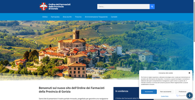 Security scan screenshot of https://ordinefarmacistigorizia.it/