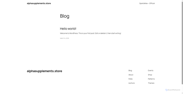 Security scan screenshot of http://alphasupplements.store/