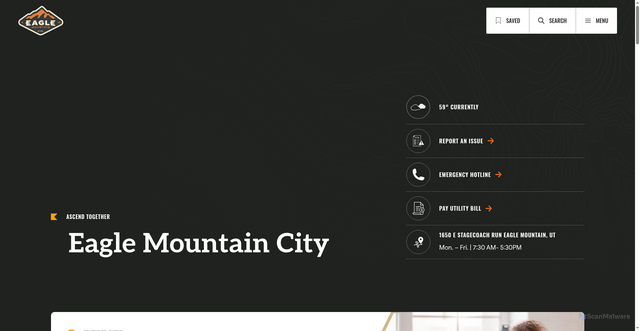 Security scan screenshot of https://eaglemountain.gov/