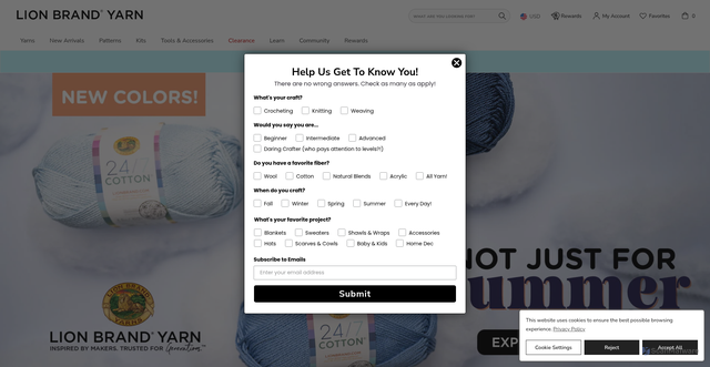 Security scan screenshot of https://www.lionbrand.com