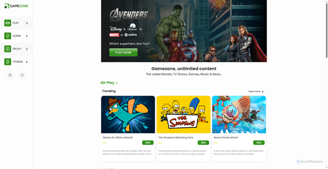 Security scan screenshot of https://game-zone.live