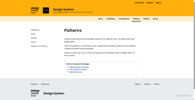 Security scan screenshot of https://design-system-kvm-xlr.pages.dev/patterns/