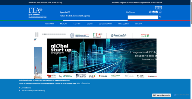 Security scan screenshot of https://www.ice.it