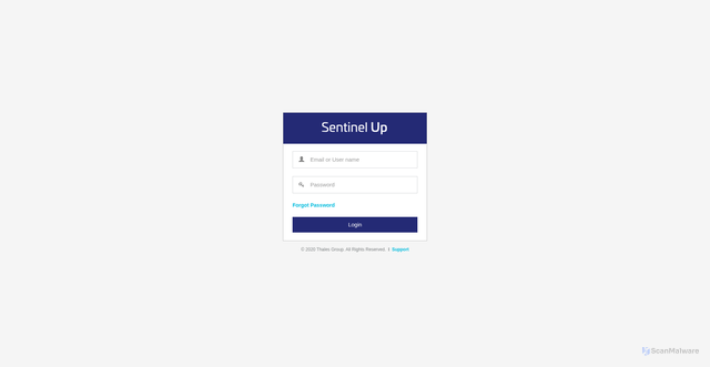 Security scan screenshot of https://up.sentinelcloud.com