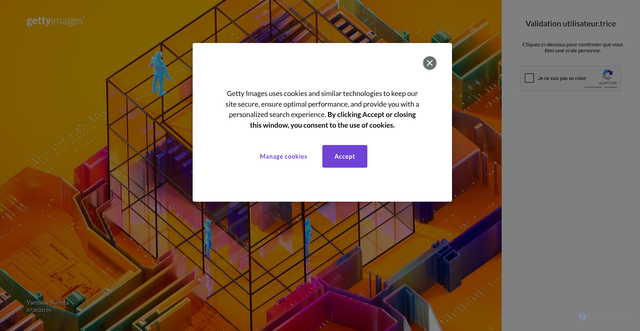Security scan screenshot of https://www.gettyimages.fr/photos/andrea-canning