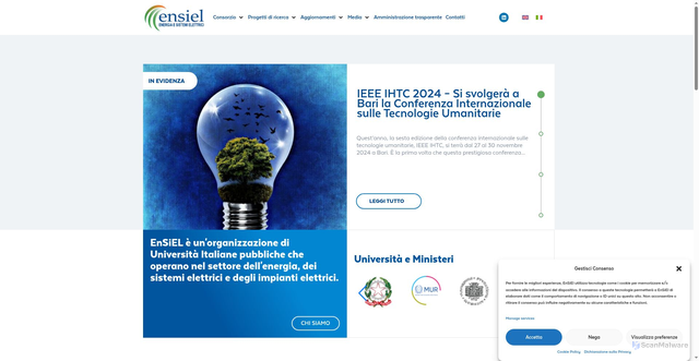 Security scan screenshot of https://consorzioensiel.it/