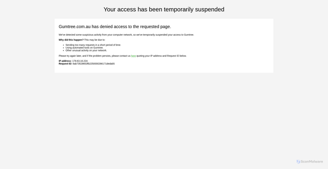 Security scan screenshot of https://gumtree.com.au