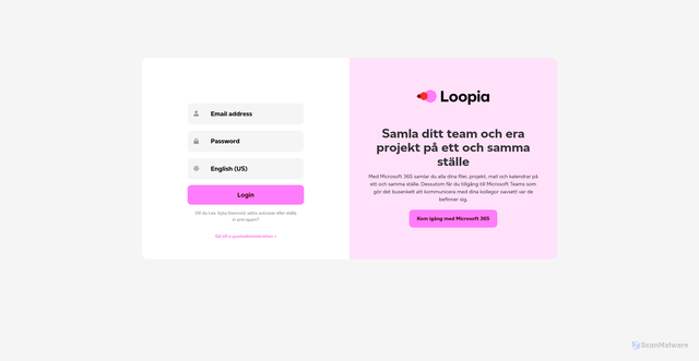 Security scan screenshot of https://webmail.loopia.se/