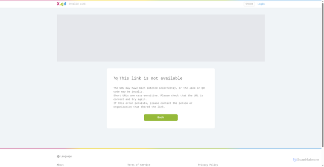 Security scan screenshot of https://x.gd/rjmkl