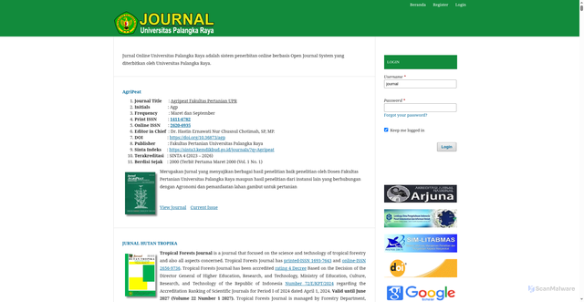 Security scan screenshot of https://e-journal.upr.ac.id
