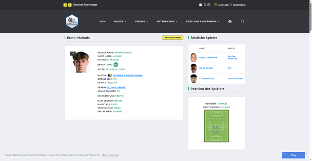 Security scan screenshot of https://de.soccerwiki.org/player.php?pid=158490