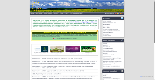 Security scan screenshot of https://www.agecontrol.it