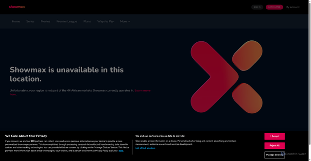 Security scan screenshot of https://www.showmax.com/za/stream-showmax/movies