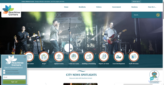 Security scan screenshot of https://peachtreecornersga.gov/