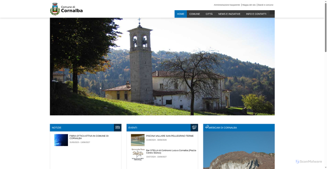 Security scan screenshot of https://www.comune.cornalba.bg.it/home/
