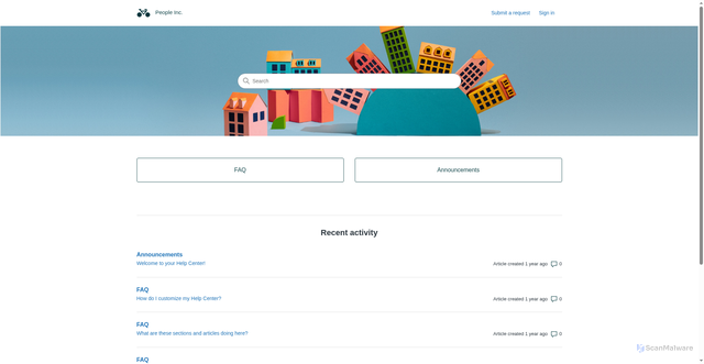 Security scan screenshot of https://people-inc.zendesk.com