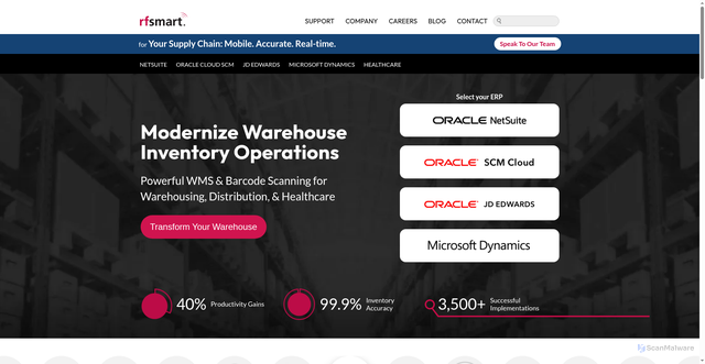 Security scan screenshot of https://login.rfsmart.com