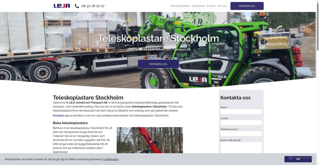 Security scan screenshot of https://teleskoplastarestockholm.se