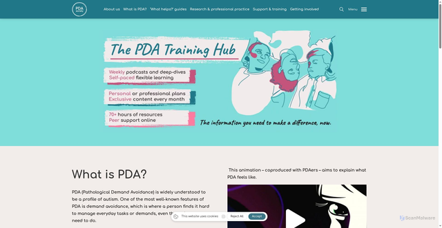 Security scan screenshot of https://www.pdasociety.org.uk