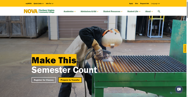 Security scan screenshot of https://nvcc.edu
