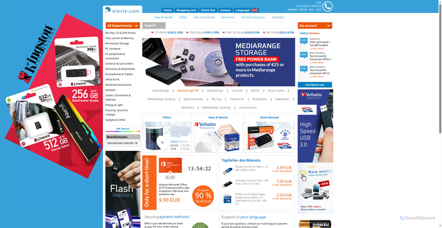 Security scan screenshot of https://nierle.com