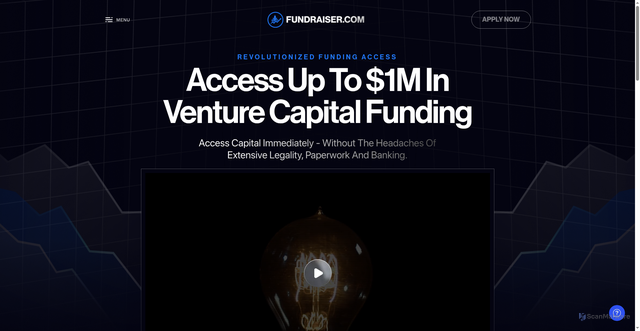 Security scan screenshot of https://www.fundraiser.com/